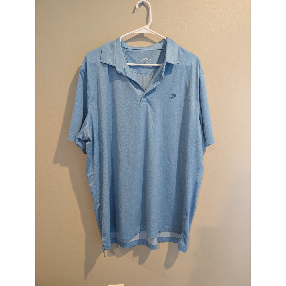 Johnnie O Shirt Mens XL Blue Performance Polo Golf Pebble Beach Luxury Resort